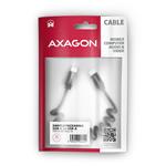 AXAGON BUCM-CM20TB, TWISTER kábel USB-C <-> USB-C, 1,1 m, USB 2.0, PD 60W 3A, ALU, tpe, čierny