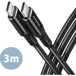 AXAGON BUCM-CM30AB, HQ kábel USB-C <-> USB-C, 3 m