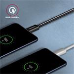 AXAGON BUCM32-CM05AB, SPEED+ kábel USB-C <-> USB-C, 0,5 m, USB 20Gbps, PD 100W 5A, 4K HD, ALU, opletenie
