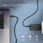 AXAGON BUCM32-CM10AB, SPEED+ kábel USB-C <-> USB-C, 1m, USB 20Gbps, PD 100W 5A, 4k HD, ALU, opletenie, čierny