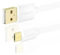 AXAGON BUMM-AM02QW, HQ kabel Micro USB - USB A, bílý, 0.2m