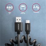 AXAGON BUMM-AM10TB, TWISTER kabel microUSB <-> USB-A, 0.6m