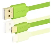 AXAGON BUMM-AM15QG, HQ kabel Micro USB - USB A, zelený, 1.5m