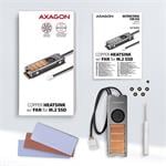 AXAGON CLR-M2FAN, medený chladič s ventilátorom pre obojstranný disk SSD M.2