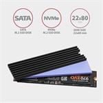 AXAGON CLR-M2L3, hliníkový chladič pre M.2 2280 SSD, 3 mm