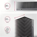 AXAGON CLR-M2XT, hliníkový pasívny chladič pre jednostranné a obojstranné SSD M.2, výška 24 mm