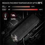 AXAGON CLR-M2XT, hliníkový pasívny chladič pre jednostranné a obojstranné SSD M.2, výška 24 mm