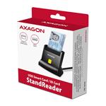 AXAGON CRE-SM4N, USB-A StandReader kontaktná čítačka kariet Smart card (eObčanka), kábel 1,3 m