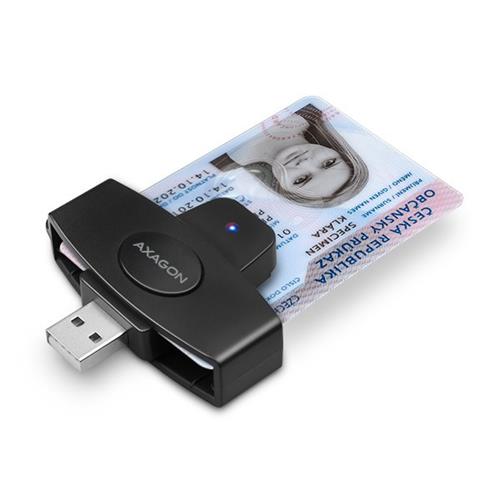 AXAGON CRE-SM5, USB externý PocketReader čítačka kontaktných kariet