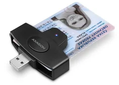 AXAGON CRE-SM5, USB externý PocketReader čítačka kontaktných kariet