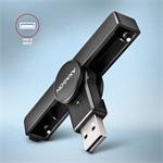 AXAGON CRE-SMP1A, USB-A PocketReader čtečka kontaktních karet Smart card (eObčanka)