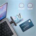 AXAGON CRE-SMPC, čítačka kontaktných kariet USB-C PocketReader Inteligentná karta (eCitizen, eID klient)