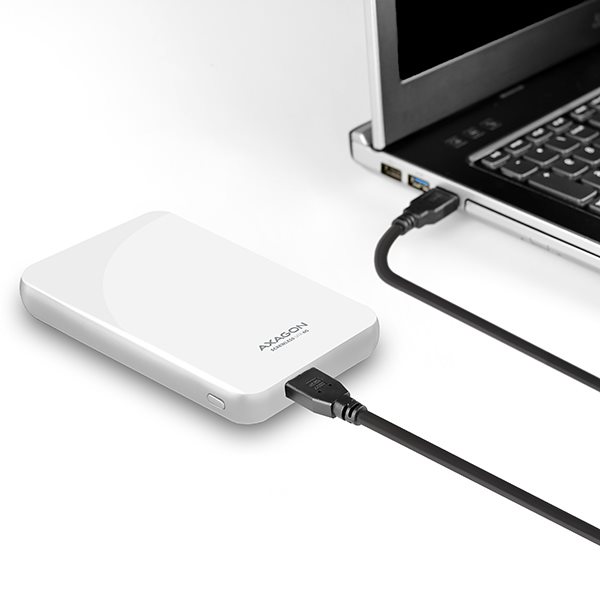 AXAGON EE25-S6 SCREWLESS box, bílý