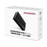 AXAGON EE35-GTR, USB-C 5Gb/s - SATA 6G 3,5" RIBBED box, čierny