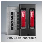 AXAGON EEM2-20GD, externý box USB-C 20 Gb/s pre dva disky M.2 NVMe SSD s funkciou klonovania