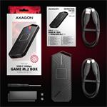 AXAGON EEM2-GAM, USB-C 10Gb/s - NVMe a SATA SSD GAME M.2 box, bez skrutiek