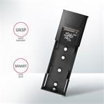 AXAGON EEM2-GTS2, USB-C 10Gb/s - M.2 NVMe a SATA SSD kovový THIN box, bez skrutiek