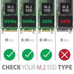 AXAGON EEM2-GTS2, USB-C 10Gb/s - M.2 NVMe a SATA SSD kovový THIN box, bez skrutiek