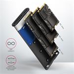 AXAGON EEM2-SB2, USB-C 3.2 Gen 2 - M.2 NVMe a SATA SSD RAW box, čierna