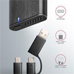 AXAGON EEM2-SB2, USB-C 3.2 Gen 2 - M.2 NVMe a SATA SSD RAW box, čierna
