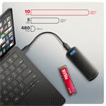 AXAGON EEM2-SC, externý box USB-C 10 Gb/s pre M.2 NVMe SSD, bez skrutiek, rebrovaný hliník