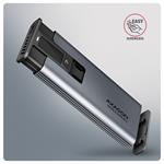 AXAGON EEM2-SD2 USB-C 10Gb/s - M.2 NVMe a SATA SSD kovový box DISPLAY, bez skrutiek