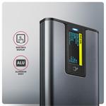 AXAGON EEM2-SD2 USB-C 10Gb/s - M.2 NVMe a SATA SSD kovový box DISPLAY, bez skrutiek