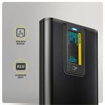 AXAGON EEM2-SD2B, USB-C 10Gbps externí box s displejem pro M.2 NVMe/SATA SSD, bezšroubkový, černý