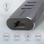 AXAGON HMA-GL3AP, USB 3.2 Gen 1 hub, porty 3x USB-A + Gigabit Ethernet