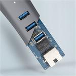 AXAGON HMA-GL3AP, USB 3.2 Gen 1 hub, porty 3x USB-A + Gigabit Ethernet