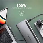 AXAGON HMC-4KX3 USB 5Gbps hub, 3x USB-A, 2x HDMI, DP