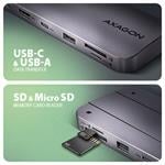 AXAGON HMC-6GM2, USB-C 10Gbps GEN2COMBO 6in1 hub
