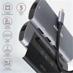 AXAGON HMC-6M2, rozbočovač USB 3.2 Gen 1, 2x USB-A, HDMI, porty M.2