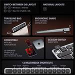 AXAGON HMC-KB-US, rozbočovač USB 5 Gb/s s americkou klávesnicou, HDMI 4K/60Hz, 3x USB-A, SD/mSD, audio, PD 100W