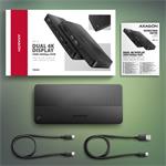 AXAGON HMC-U4, dokovacia stanica USB4 40Gb/s, 3x USB-A, 2x USB-C, HDMI a DP 8K/30Hz, RJ-45, SD/mSD, audio, PD100W