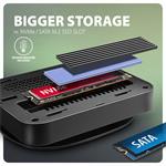 AXAGON HMC-UFO, rozbočovač USB 10 Gb/s, 2x USB-A, USB-C, HDMI 4k/60, RJ-45, slot M.2, SD/mSD, audio, PD