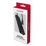 AXAGON HUE-C2C, cestovný rozbočovač s 4× USB 5 Gbps, 2× USB-A + 2× USB-C, napájanie cez USB-C, kábel USB-C 19 cm