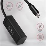 AXAGON HUE-M1C, 4x USB 3.2 Gen 1 MINI húb, kovový, kábel USB-C 20cm