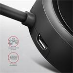 AXAGON HUE-P1C, 4x USB 3.2 Gen 1 ROUND hub, napájací konektor micro USB, kábel USB-C 30 cm