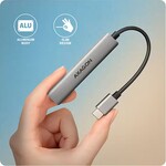 AXAGON HUE-STC, 4x USB ALU STRIP hub, 1x USB-A 5Gbps, 2x USB-A a 1x USB-C 480Mbps, kábel USB-C 12cm