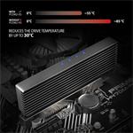 AXAGON PCEM2-XS, PCIe x16 - M.2 NVMe M-key slot adaptér, puzdro s chladičom na pasívne chladenie
