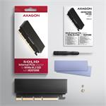 AXAGON PCEM2-XS, PCIe x16 - M.2 NVMe M-key slot adaptér, puzdro s chladičom na pasívne chladenie