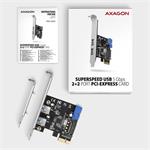 AXAGON PCEU-232VLS, radič PCIe, 2 porty 2x USB 3.2 Gen 1, 5 Gb/s