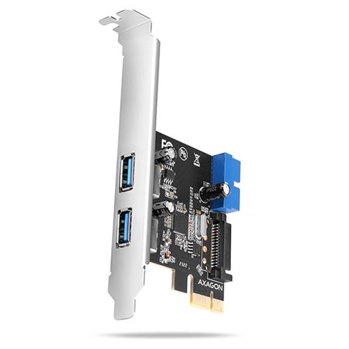 AXAGON PCEU-232VLS, radič PCIe, 2 porty 2x USB 3.2 Gen 1, 5 Gb/s