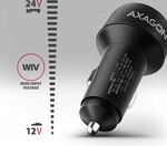 AXAGON PWC-PQ48 nabíjačka do auta 48 W, USB-A + USB-C, PD3.0/PPS/QC4+/SFC/Apple