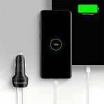 AXAGON PWC-PQ48 nabíjačka do auta 48 W, USB-A + USB-C, PD3.0/PPS/QC4+/SFC/Apple