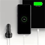 AXAGON PWC-PQ48 nabíječka do auta 48W, USB-A + USB-C, PD3.0/PPS/QC4+/SFC/Apple