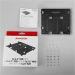 AXAGON RHD-435, kovový rámik 4x 2.5" alebo 2x 2.5" HDD/SSD a 1x 3.5" HDD do 5.25" pozícia