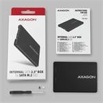 AXAGON RSS-M2B, SATA - M.2 SATA SSD, interný 2,5" ALU box, čierny