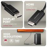 AXAGON RVD-HI20C2, DisplayPort -> HDMI 2.0b redukce / kabel 1.8m, 4K/60Hz